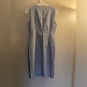 Calvin Klein Suiting Dress Dogtooth Print
